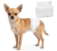 PawHut Disposable Dog Diapers Male Absorbent Dog Nappies XS 20-28 cm