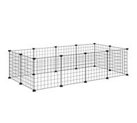 Pawhut DIY Pet Playpen Metal Wire Fence 12 Panel Enclosure Indoor Outd