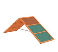 PawHut Dog Agility Equipment, Dog Playground Equipment with Non-slip Surface, A-frame, Agility Ramp for All Breeds, Orange
