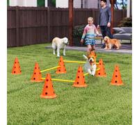 Pawhut Dog Agility Equipment Set, Four-Piece Adjustable Height Jumping