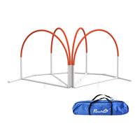 PawHut Dog Agility Equipment Set With 4 Pcs Weave Pole, Orange, Orange