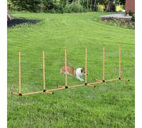 PawHut Dog Agility Weave Poles Training Obstacle Course Set Slalom Equipment with Bag