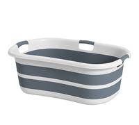 PawHut Dog Bath Tub, Portable Foldable Dog Bathtub with Drainage Hole, for Small Dogs Puppies Grey
