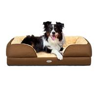 PawHut Dog Bed Calming Pet Bed Dog Mattress for Medium Dogs - Brown