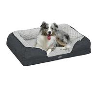 PawHut Dog Sofa Bed Pet Bed Dog Mattress with Removable Washable Cover, Anti-Slip Bottom, for Medium Sized Dogs, 90L x 69W x 21Hcm - Charcoal Grey Grey