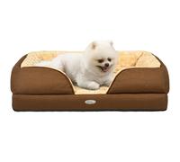 PawHut Dog Bed Calming Pet Bed Dog Mattress For Small Dogs - Charcoal Grey/Brown - Brown | TJ Hughes Grey