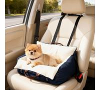 PawHut Dog Car Seat, Cosy Pet Car Booster Seat for Small Dog Under 5 KG