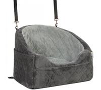 PawHut Dog Car Seat, Detachable Dog Booster Seat with Seat Belt, Grey, Grey