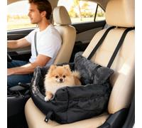 PawHut Dog Car Seat for Small Dogs with Fixed Buckle 58 x 45 x 28 cm Black