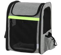 Pawhut Dog Carrier Backpack Expandable For Small Puppy Cat For Travel Hiking In Light Grey Light Grey