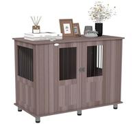 PawHut Dog Crate Furniture End Table, Pet Kennel for Extra Large Dogs with Magnetic Door, Purple, 114 x 60 x 82 cm