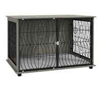 PawHut Dog Crate Furniture End Table w/ Cushion for Dogs