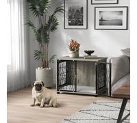 PawHut Dog Crate Furniture Large Top M 80 x 56 x 63cm, Grey