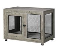 PawHut Pet Crate End Table w/ Soft Washable Cushion for Lage Medium Small Dogs