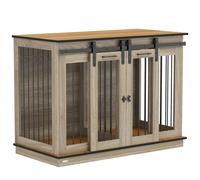 PawHut Dog Crate Furniture for Large Dogs, Double Dog Cage for Small Dogs