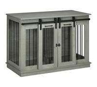 PawHut Dog Crate Furniture for Large Dogs, Double Dog Cage for Small Dogs