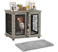 PawHut Dog Crate Furniture for Medium Breeds, 80 x 56 x 63 cm, Grey