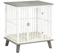 PawHut Dog Crate Furniture, Indoor Dog Kennel Side End Table, 64.5x48x70.5 cm