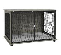 PawHut Dog Crate Furniture Large Top XL 118 x 75 x 82cm Grey