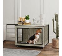 PawHut Medium Dog Crate Furniture on Wheels