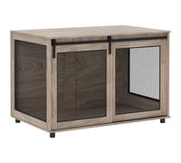 PawHut Dog Crate Furniture with Sliding Door for XL Dogs, Brown