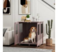 Pawhut Dog Crate Kennel Cage For Small Medium Dog, Indoor End Table, Purple