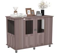 PawHut Dog Crate Table for Medium and Large Dogs with Magnetic Door for Indoor Use, 116 x 60 x 87 cm, Purple