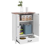 Pawhut Dog Feeding Station With Storage, Pet Feeding Station With Dog Bowls