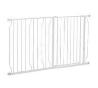 PawHut Dog Gate Extra Wide Stairway Gate for Pet with Door