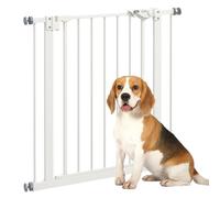 PawHut Dog Gate, Pressure Fit Stair Gate with Auto Closing Door, for Doorways, Hallways, 74-80cm Openings, White