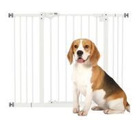 PawHut Dog Gate Pressure Mount Auto Closing Door 74-100cm Openings White
