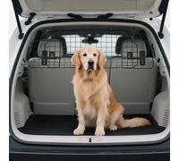 Pawhut Dog Guard For Car Boot Adjustable Mesh Barrier Pet Headrest In Black Black