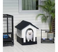 Pawhut Dog Kennel For Outside, For Xs Dogs, 64.5 X 57 X 66Cm, Grey