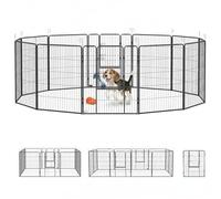 PawHut Dog Pen 12 Panels Pet Playpen for Dogs Rabbits Ducks 100cm High