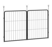 PawHut Dog Pen, 2 Panel Puppy Pen, Portable, Detachable, For Small Dogs, 60cm Tall, Black