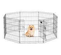 PawHut Dog Pen 8 Panel Portable & Foldable with Door for Medium Dogs 61Hcm