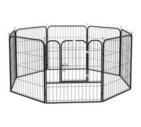 PawHut Dog Pen 8 Panels Puppy Pen Heavy Duty Pet Playpen for Indoor Outdoor for Dogs, Rabbits, Ducks 80cm High