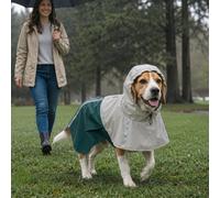 Pawhut Dog Raincoat With Hood, Dog Rain Jacket, For Medium Dogs, M