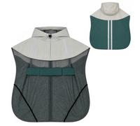 PawHut Dog Raincoat with Hood, Waterproof & Breathable Rain Jacket with Leash Hole, for Extra Large Dogs, Green, XL