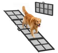 PawHut Dog Ramp for Car, 191 x 20cm Folding Pet Ramp with Anti-Slip Surface, Portable Pet Stairs Extra Long for Large Dogs, for SUVs, Trucks, Cars, Black