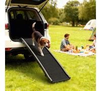 PawHut Dog Ramp for Car Foldable & Portable, Frosted Anti-slip Surface