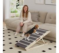 PawHut Dog Ramp for Couch, Adjustable Folding Pet Ramp for Small Medium Large Dogs, 4 Adjustable Height Dog Climbing Ladder for High Bed and Sofa, 35/43/47/50 cm Height