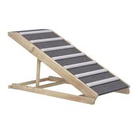 PawHut Dog Ramp for Couch, Adjustable Folding Pet Ramp, 4 Adjustable Height Dog Climbing Ladder, 35/43/47/50 cm Height