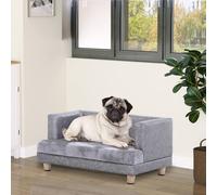 PawHut Dog Sofa Pet Lounge Bed w/ Anti-slip Legs for Small-Sized Dogs - Grey | TJ Hughes Green