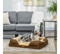 PawHut Dog Sofa Bed Pet Bed Dog Mattress with Removable Washable Cover, Anti-Slip Bottom, for Medium Sized Dogs, 90L x 69W x 21Hcm - Brown Brown