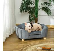 PawHut Dog Sofa Bed w/Soft Cushion for XS Size Dogs - Grey