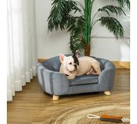PawHut Dog Sofa Bed w/Soft Cushion for XS Size Dogs - Grey