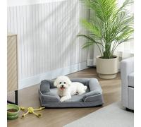 Pawhut Dog Sofa Bed, Washable Pet Bed With Non-Slip Bottom In Grey Grey