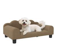 PawHut Dog Sofa Bed - Cat Sofa with Backrest - Armrest - for Small Dogs - Brown | TJ Hughes