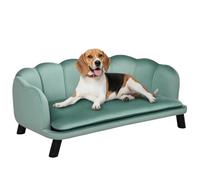 PawHut Dog Sofa for Large Dogs, Shell Shaped Pet Dog Couch Bed, Green